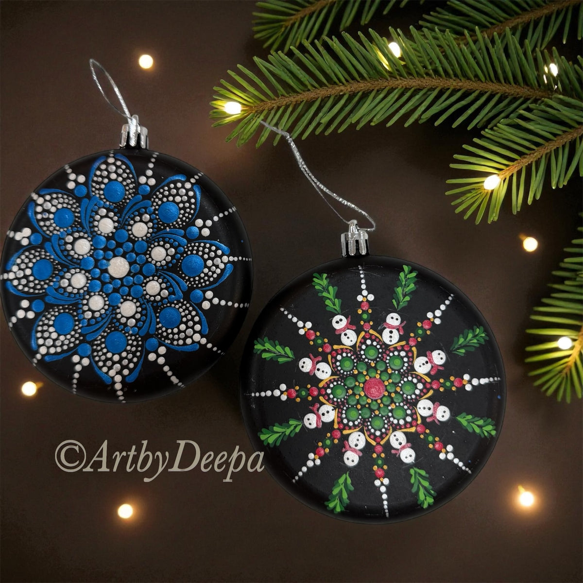 Dot Mandala Christmas ornament workshop